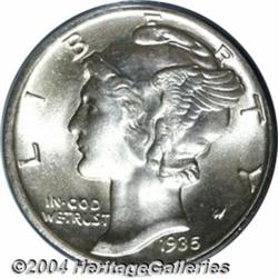 1935-S 10C MS68 PCGS. The 1935-S was the first