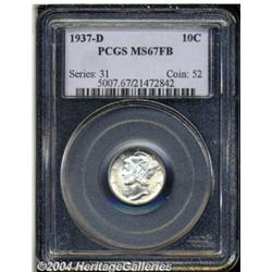 1937-D 10C MS67 Full Bands PCGS. Peerless,