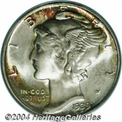 1939-D 10C MS68 Full Bands PCGS. One of two