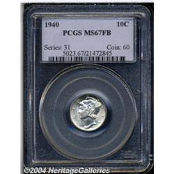 1940 10C MS67 Full Bands PCGS. A vibrant,