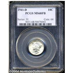 1941-D 10C MS68 Full Bands PCGS. Typically