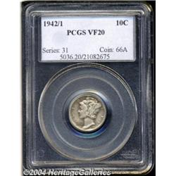 1942/1 10C VF20 PCGS. A problem-free example