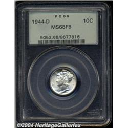 1944-D 10C MS68 Full Bands PCGS. Fully struck