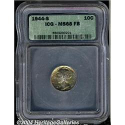1944-S 10C MS68 Full Bands ICG. Spectacular