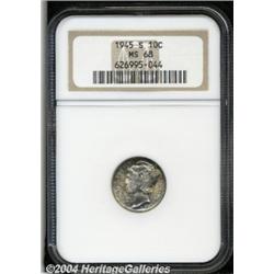 1945-S 10C MS68 NGC. A nearly flawless '45-S