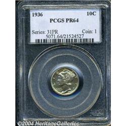 1936 10C PR64 PCGS. Fully struck with lovely