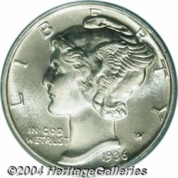 1936 10C PR67 PCGS. Only 4,130 proof dimes