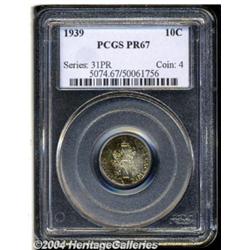 1939 10C PR67 PCGS. The reverse has