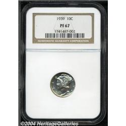 1939 10C PR67 NGC. A few light splashes of