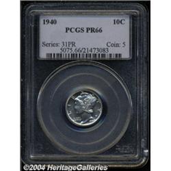1940 10C PR66 PCGS. A brilliant, untoned,