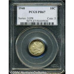 1940 10C PR67 PCGS. Green, yellow, and red
