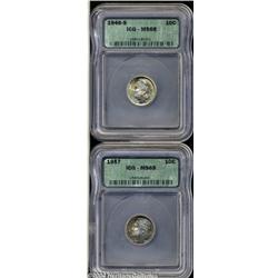 1946-S 10C MS68 ICG, trumpet tail mintmark,