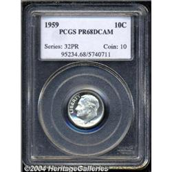 1959 10C PR68 Deep Cameo PCGS. Both sides of