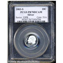 2003-S 10C Silver PR70 Deep Cameo PCGS. This