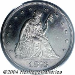 1876 20C PR63 Cameo PCGS. Brightly mirrored