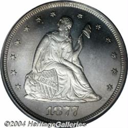 1877 20C PR65 Cameo PCGS. With a mintage of