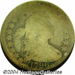 1796 25C Fair 2 ANACS. B-2, R.3. The date is