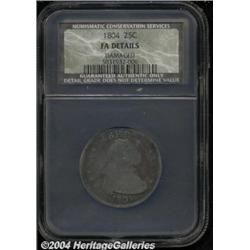 1804 25C Fair Details, Damaged, NCS. B-1, R.3.