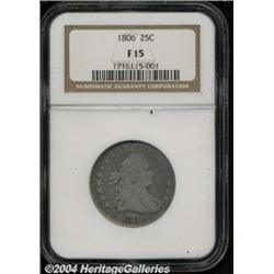 1806 25C Fine 15 NGC. B-2, R.4. A well