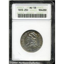 1815 25C AU58 ANACS. B-1, R.1. The A in STATES