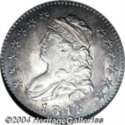 1818 25C MS63 NGC. B-3, R.1. Rich