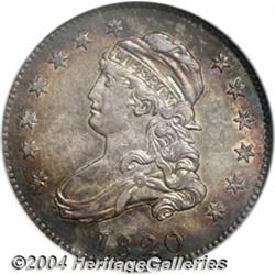 1820 25C Small 0 MS62 NGC. B-4, R.2. The date