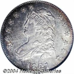 1821 25C MS62 NGC. B-1, High R.2. Medium