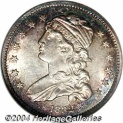 1832 25C MS63 NGC. B-2, High R.1. Freckles of