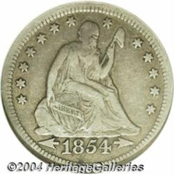 1854-O 25C Huge O VF35 NGC. FS-004. Briggs