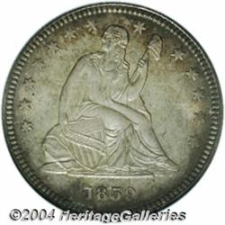 1859 25C MS65 PCGS. Deep peripheral