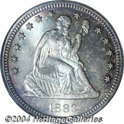 1883 25C MS67 PCGS. A captivating, Superb Gem
