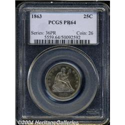 1863 25C PR64 PCGS. This popular Civil War