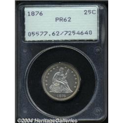 1876 25C PR62 PCGS. Type Two reverse. A well
