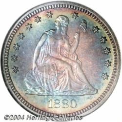 1880 25C PR68 NGC. Even though William Barber