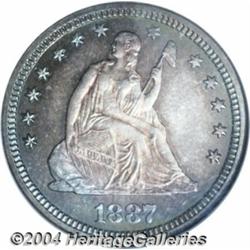 1887 25C PR67 NGC. The glittering deeply