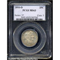 1893-O 25C MS63 PCGS. This O-mint issue is