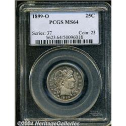 1899-O 25C MS64 PCGS. Boldly struck with a