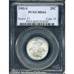 1902-S 25C MS64 PCGS. A scarcer S-mint issue