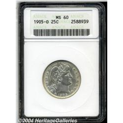 1905-O 25C MS60 ANACS. An attractive, lustrous