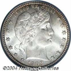 1908-S 25C MS66 PCGS. A creamy, nearly