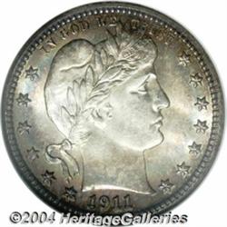 1911-S 25C MS67 NGC. Shimmering, frosted