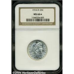1916-D 25C MS66 S NGC. A few very faint