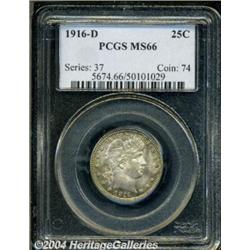 1916-D 25C MS66 PCGS. Well struck with lovely