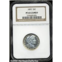 1892 25C PR64 Cameo NGC. Type Two Reverse. The