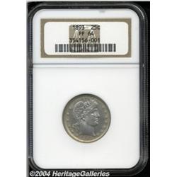 1893 25C PR64 NGC. This superb near-Gem proof
