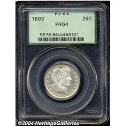 1893 25C PR64 PCGS. A seemingly fully struck