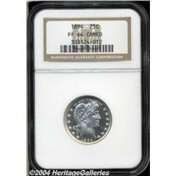 1894 25C PR64 Cameo NGC. The frosty devices