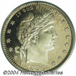 1896 25C PR66 Cameo PCGS. Fully struck with