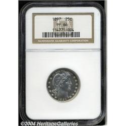1897 25C PR66 NGC. Fully struck with deeply