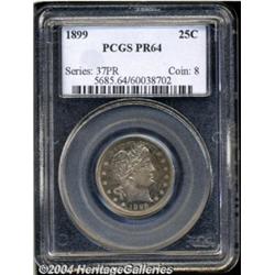 1899 25C PR64 PCGS. Vivacious peach,